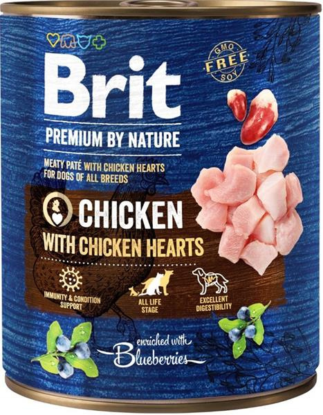 Brit Premium Dog by Nature konz Chicken & Hearts 800 g