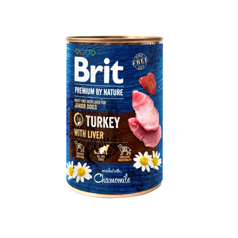 Brit Premium Dog by Nature konz Turkey & Liver 400 g
