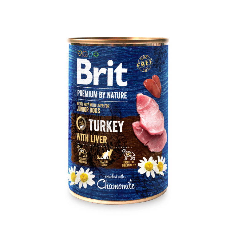 Brit Premium Dog by Nature konz Turkey & Liver 400 g