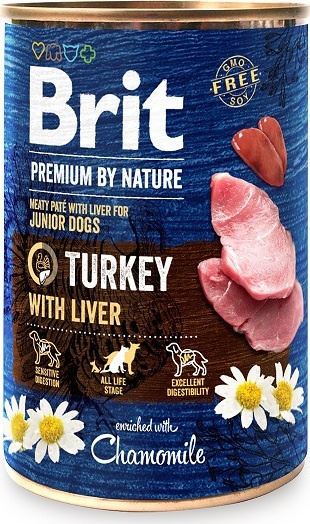 Brit Premium Dog by Nature konz Turkey & Liver 400 g