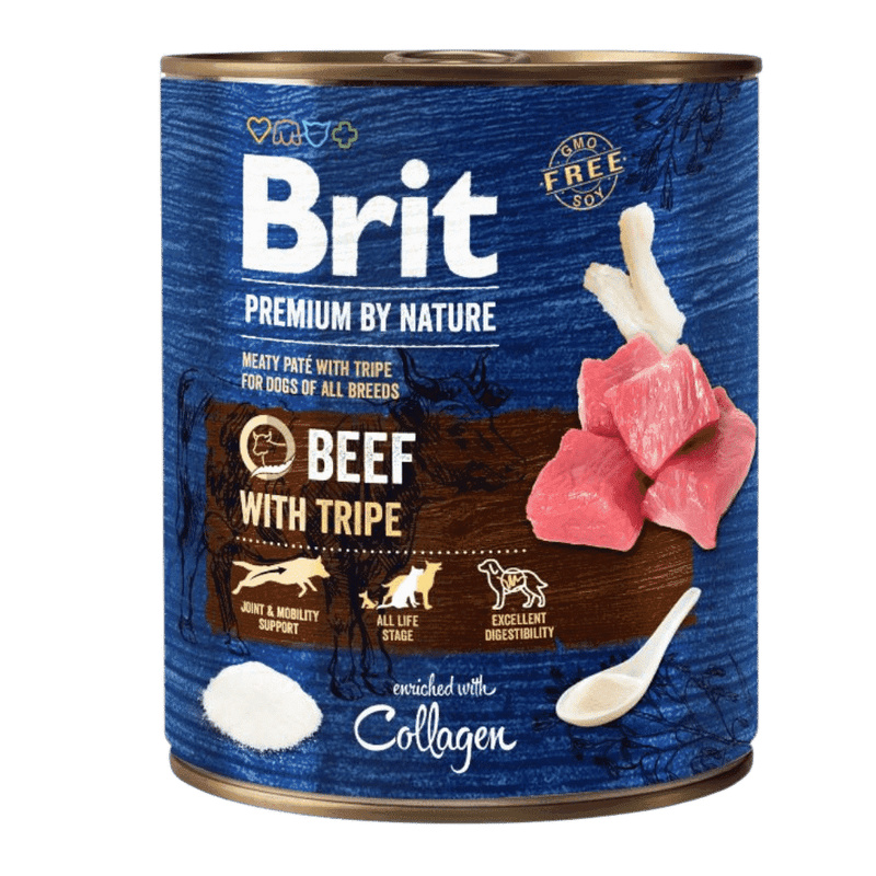 Brit Premium Dog by Nature konz Beef & Tripes  800 g
