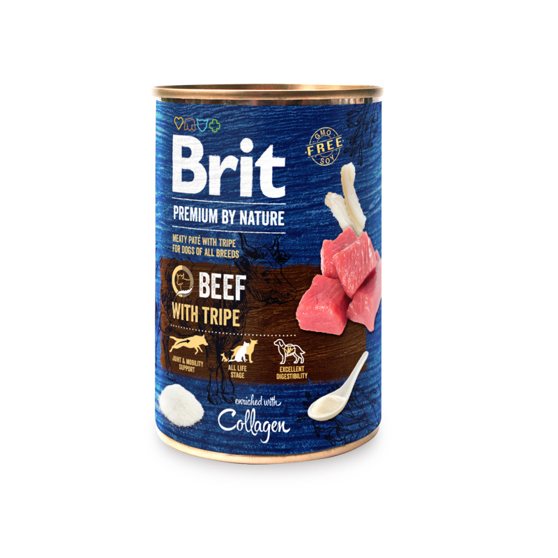 Brit Premium Dog by Nature konz Beef & Tripes  800 g