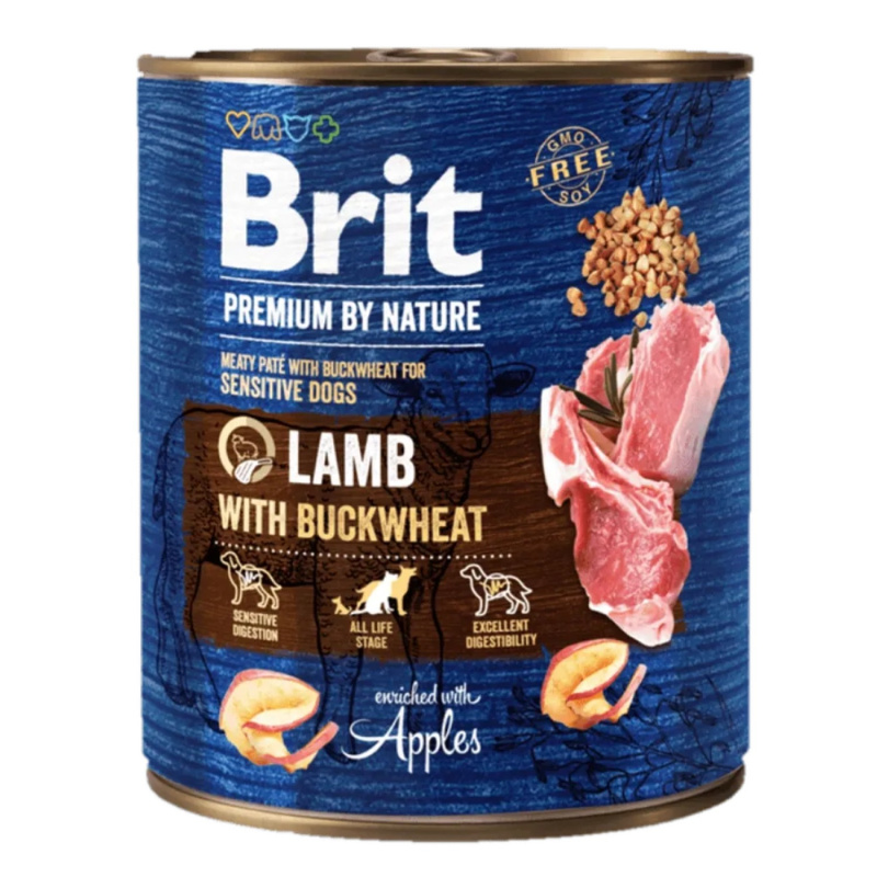 Brit Premium Dog by Nature konz Lamb with Buckwheat 800 g