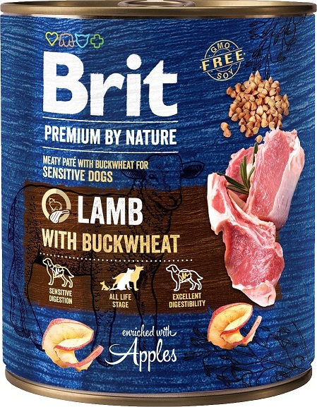 Brit Premium Dog by Nature konz Lamb with Buckwheat 800 g