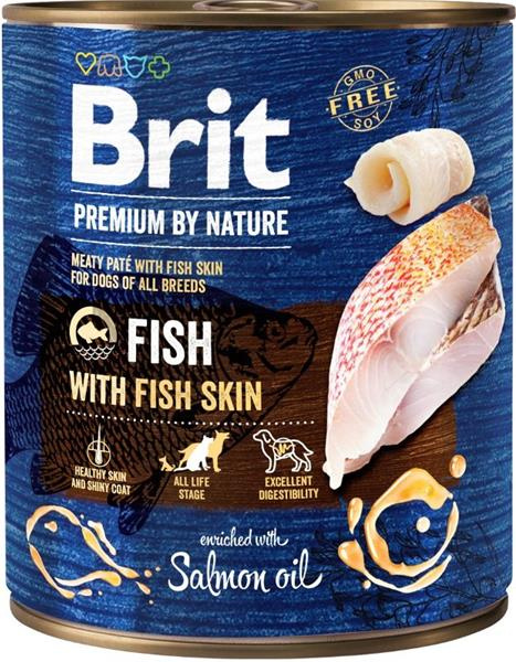 Brit Premium by Nature konzerva paté pro psy bez obilovin s rybou a kůží, 800 g