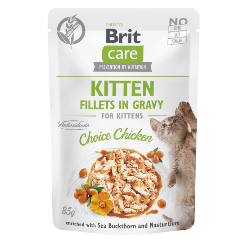 Kapsička BRIT Care Cat Kitten Fillets in Gravy Choice Chicken 85 g