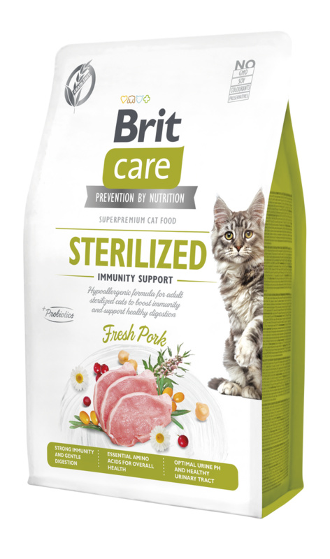 Brit Care Cat Grain-Free Sterilized Immunity Support - 2kg
