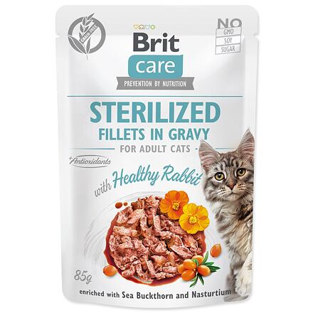 Brit Care Cat Fillets in Gravy Steril Healthy Rabbit 85 g