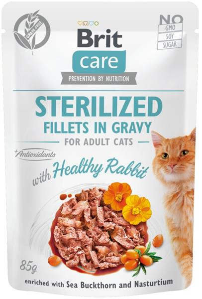 Brit Care Cat Fillets in Gravy Steril Healthy Rabbit 85 g