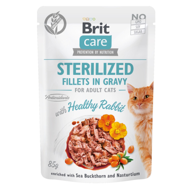 Brit Care Cat Fillets in Gravy Steril Healthy Rabbit 85 g