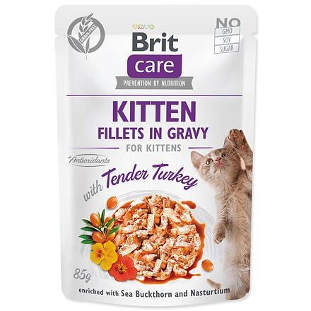 Brit Care Kitten Fillets in Gravy with Tender Turkey - 85g