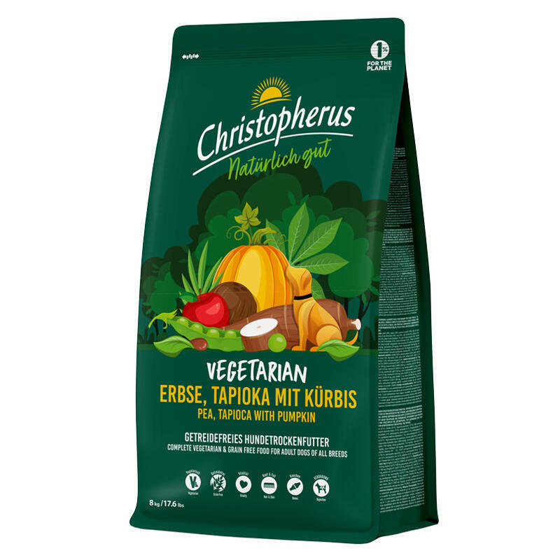 Christopherus Dog Dry Vegetarian Pea, Tapioca with Pumpkin 8 kg