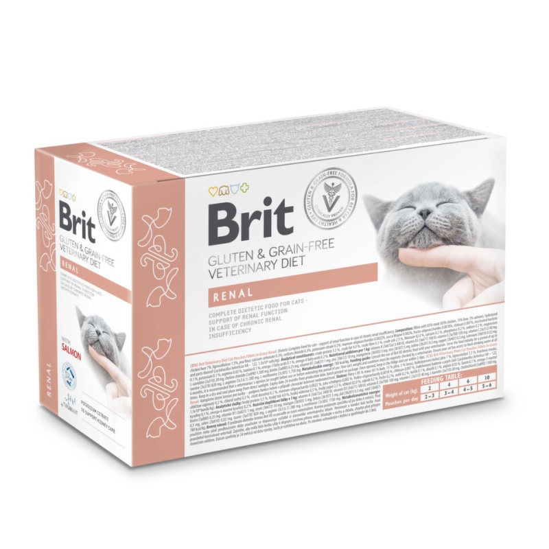 Brit VD Cat Pouch fillets in Gravy Renal 12x85g
