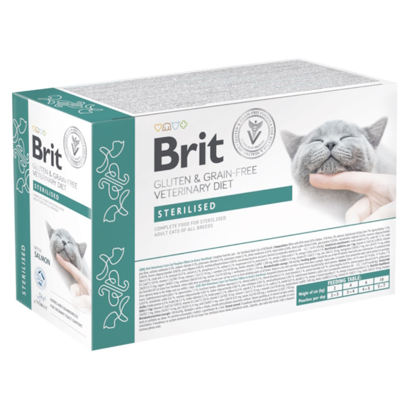 Brit VD Cat Pouch fillets in Gravy Sterilised 12x85g