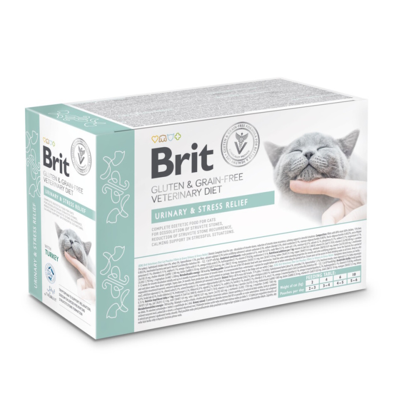 Brit VD Cat Pouch fillets in Gravy Urinary+Stres 12x85g