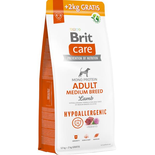 Brit Care Dog Hypoallergenic Adult Medium Breed 12+2kg ZDARMA
