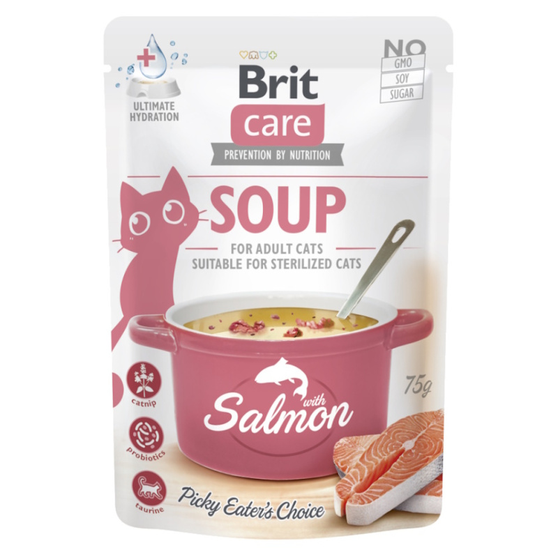 Brit Care Cat Soup with Salmon 75 g