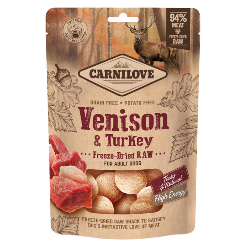 Carnilove Raw Freeze-Dried Snacks Venison&Turkey 60 g