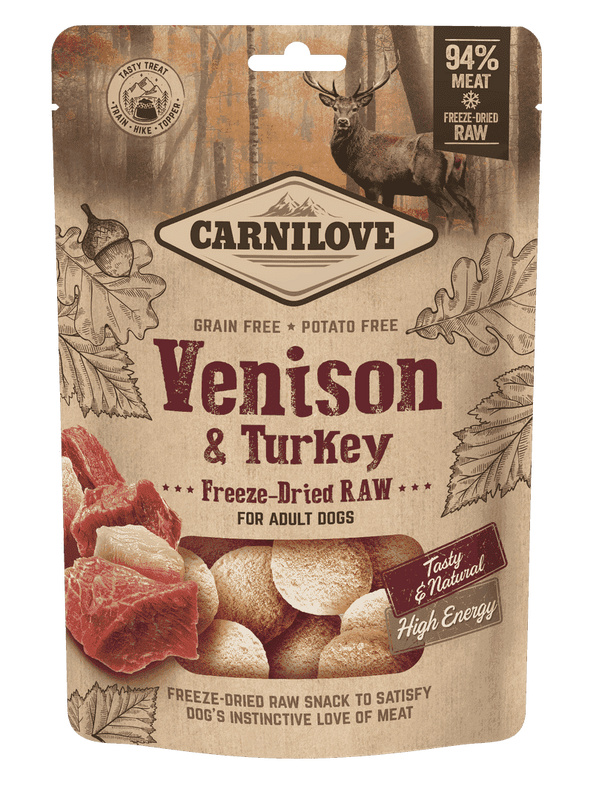 Carnilove Raw Freeze-Dried Snacks Venison&Turkey 60 g