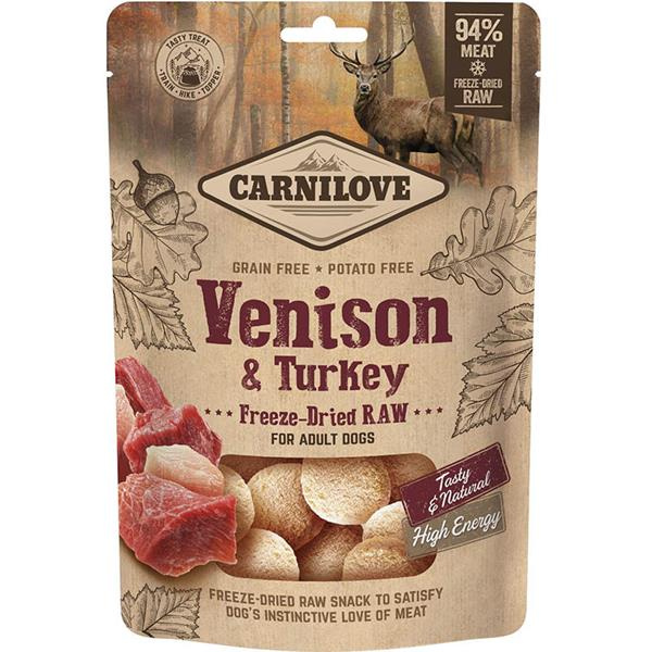 Carnilove Raw Freeze-Dried Snacks Venison&Turkey 60 g