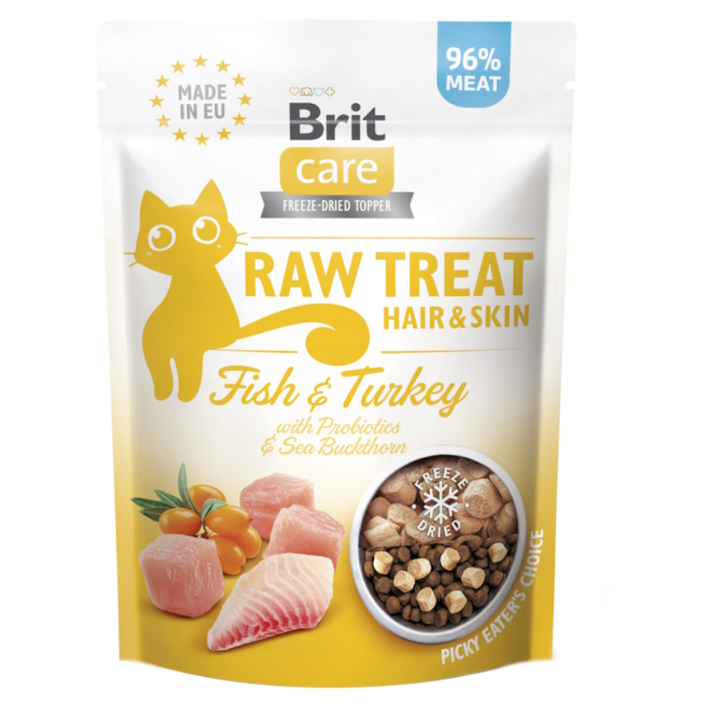 Brit Care Raw Treat Hair&Skin 40g - Fish/Turkey