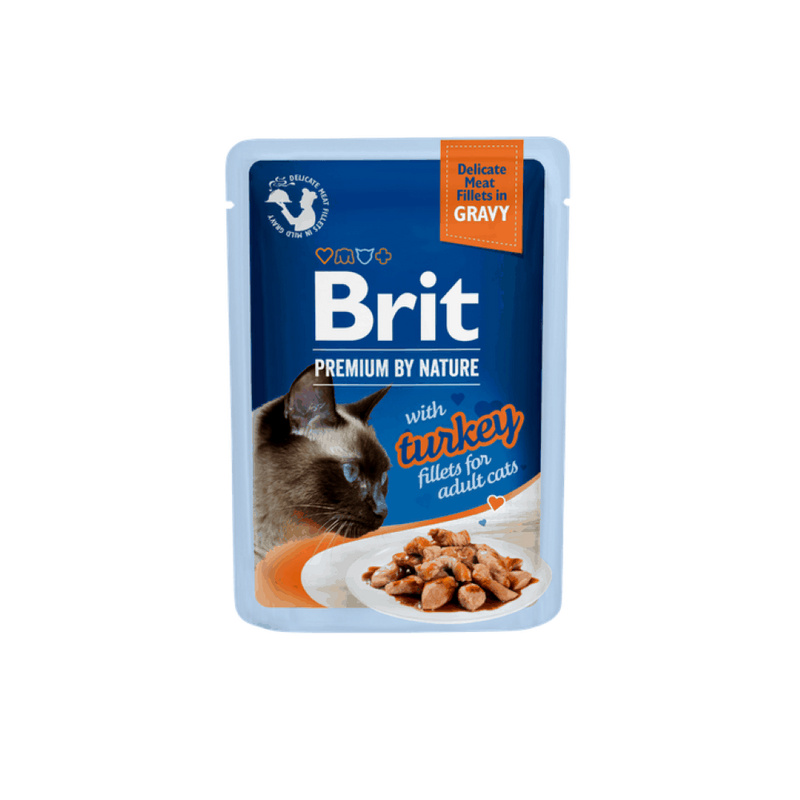 Brit Premium Cat D Fillets in Gravy With Turkey 85 g - 1 ks