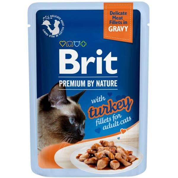 Brit Premium Cat D Fillets in Gravy With Turkey 85 g - 1 ks