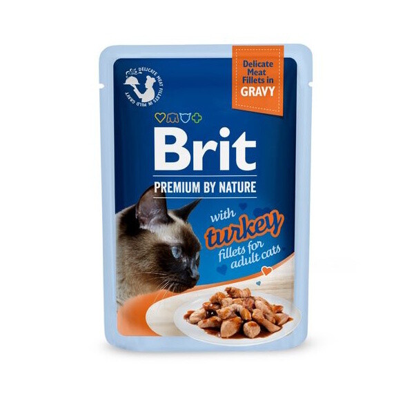 Brit Premium Cat D Fillets in Gravy With Turkey 85 g - 1 ks
