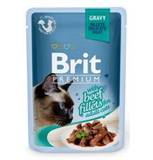 Brit Premium Cat D Fillets in Gravy With Beef 85 g - 1 ks