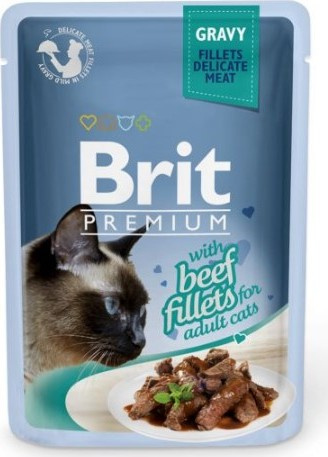 Brit Premium Cat D Fillets in Gravy With Beef 85 g - 1 ks