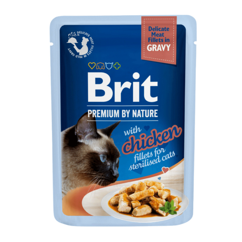 Brit Premium Cat D Fillets Gravy Chick Sterilised 85 g