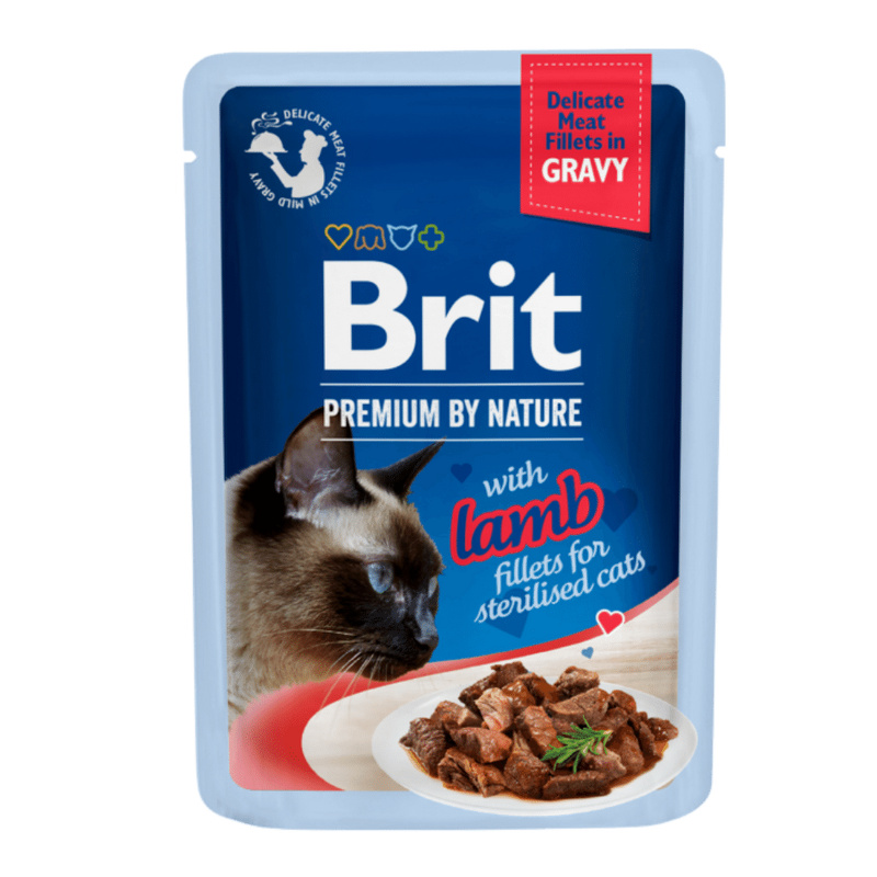 Brit Premium Cat D Fillets Gravy Lamb Sterilised  85 g