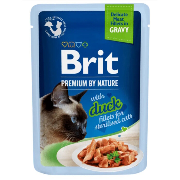 Brit Premium Cat D Fillets Gravy Duck Sterilised 85 g