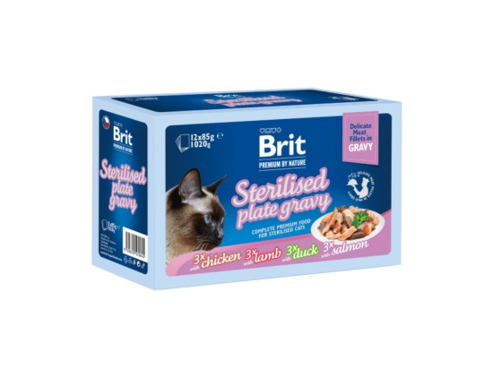Brit Premium Cat D Fillets Gravy FamPlate Steril. 1020 g