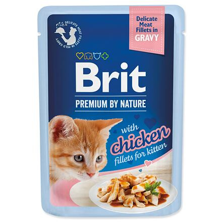 Kapsička Brit Premium by Nature Kitten kuřecí filety v omáčce 85g
