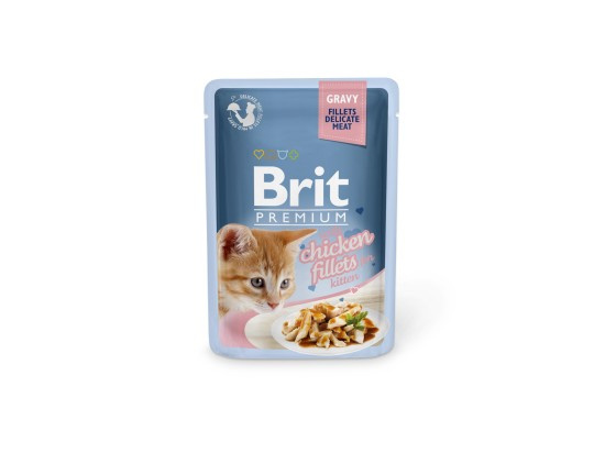 Kapsička Brit Premium by Nature Kitten kuřecí filety v omáčce 85g