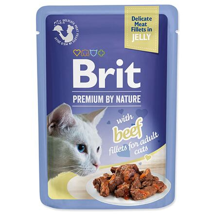 Brit Premium Adult Fillets in Jelly 85g - Hovězí