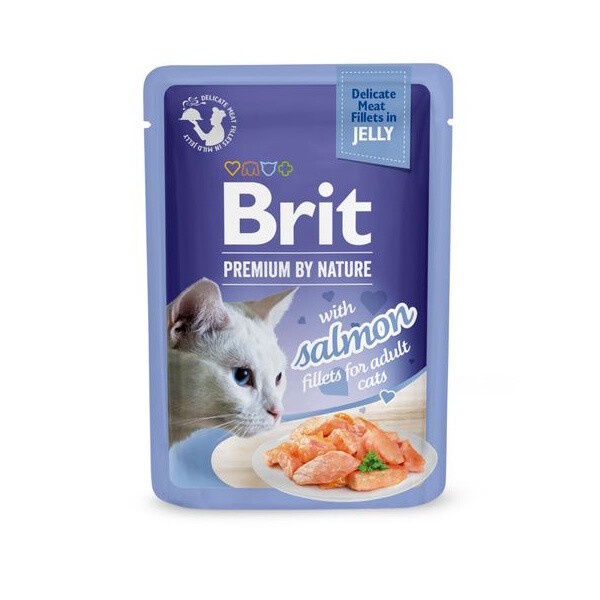 Brit Premium Cat D Fillets in Jelly with Salmon 85 g - 1 ks