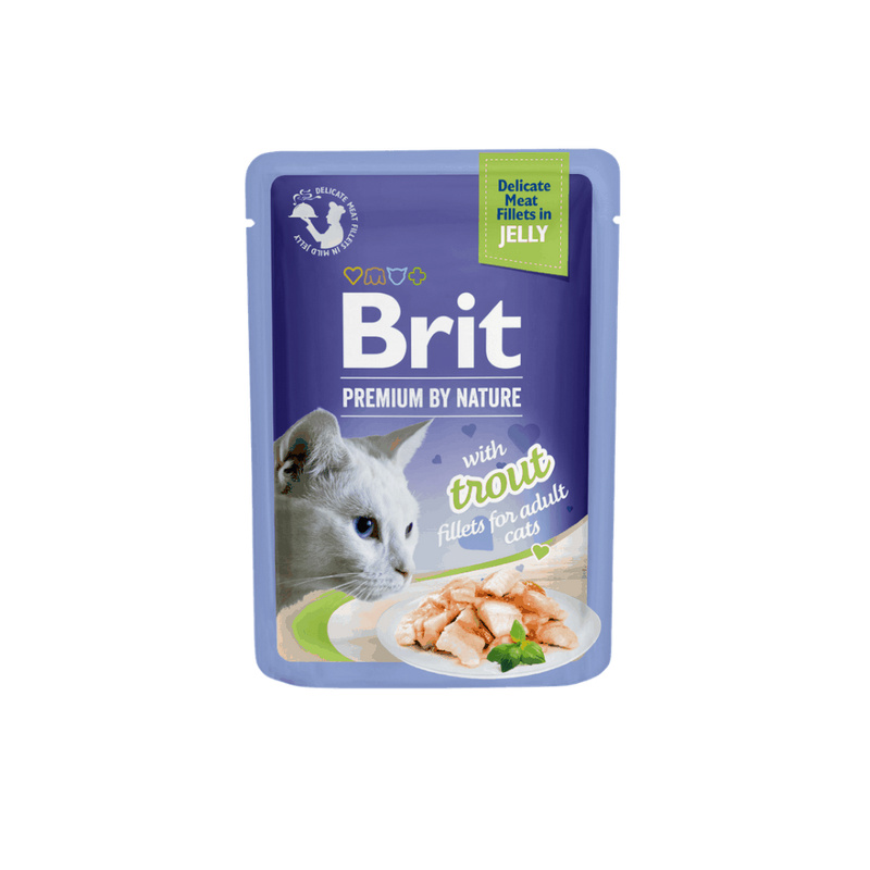 Brit Premium Cat D Fillets in Jelly with Trout 85 g - 1 ks