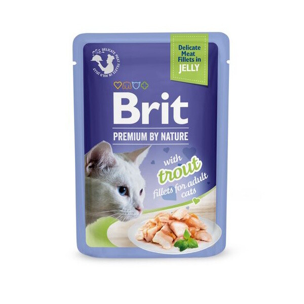 Brit Premium Cat D Fillets in Jelly with Trout 85 g - 1 ks