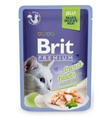Brit Premium Cat D Fillets in Jelly with Trout 85 g - 1 ks