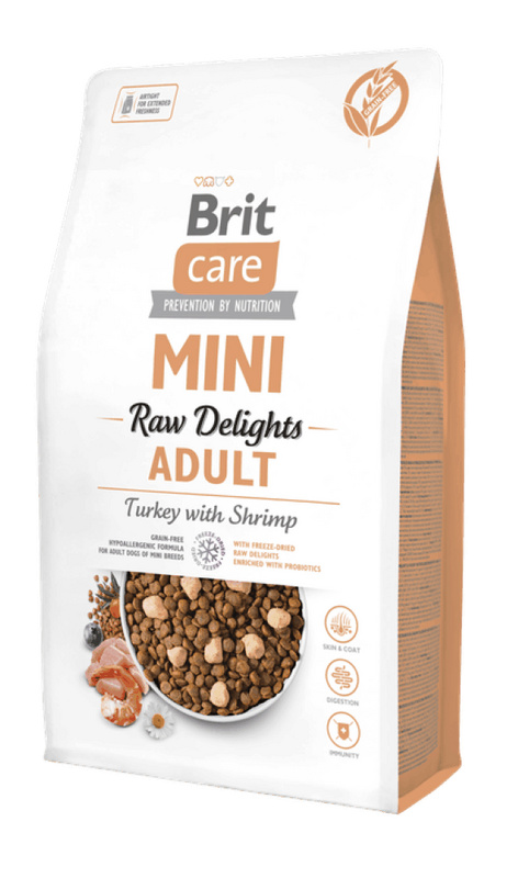Brit Care Dog Mini FD Raw Delights Turkey&Shrimp  2 kg
