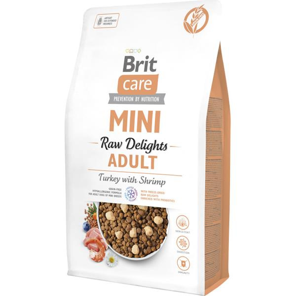 Brit Care Dog Mini FD Raw Delights Turkey&Shrimp  2 kg