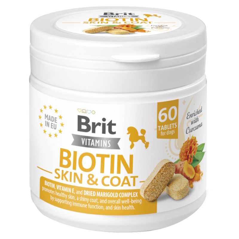 Brit Dog Vitamins Biotin Skin&Coat 120g (60tbl) 1 bal.