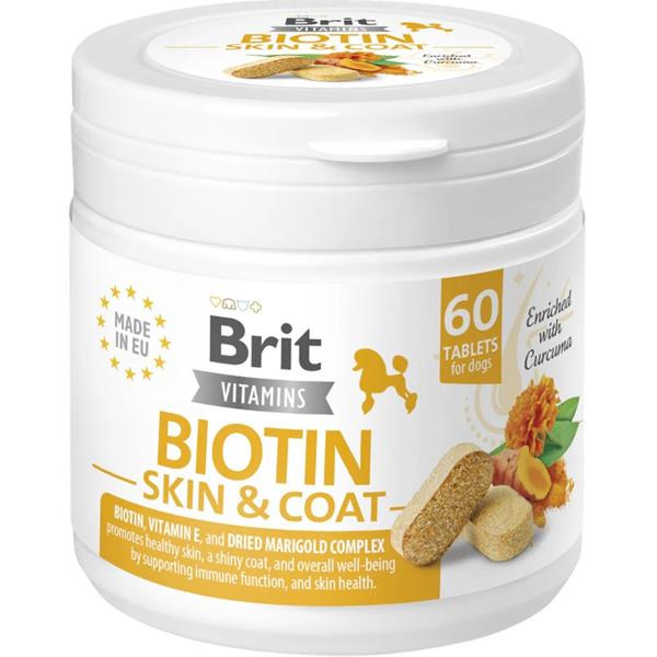 Brit Dog Vitamins Biotin Skin&Coat 120g (60tbl) 1 bal.