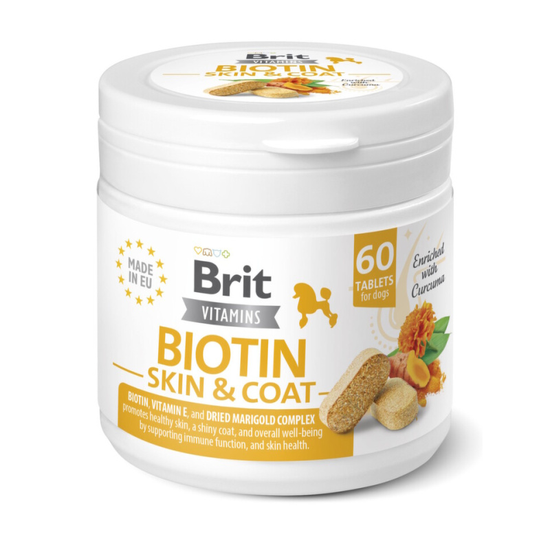Brit Dog Vitamins Biotin Skin&Coat 120g (60tbl) 1 bal.