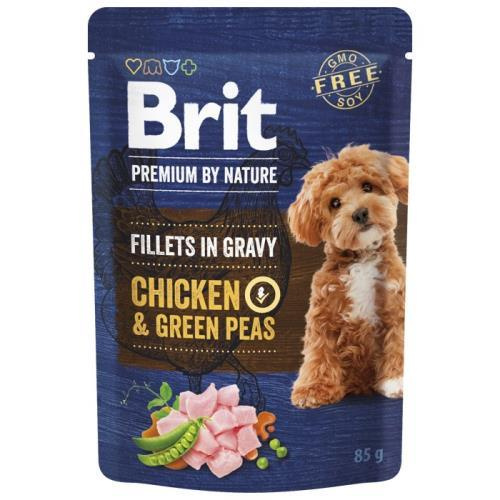 Brit Premium by Nature Adult Gravy Chicken/Green Peas - 24x85g