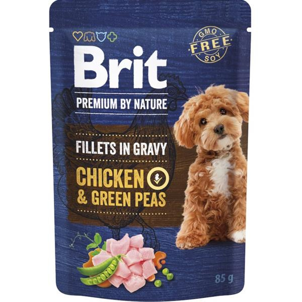 Brit Premium by Nature Adult Gravy Chicken/Green Peas - 24x85g