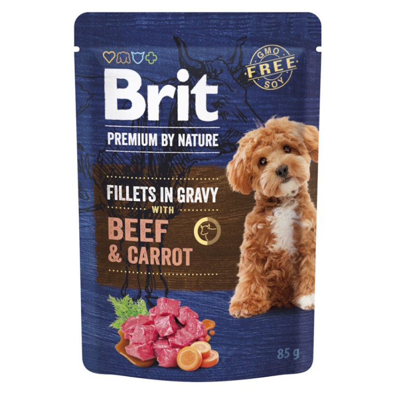 Brit Premium by Nature Adult Gravy Beef/Carrot - 85g