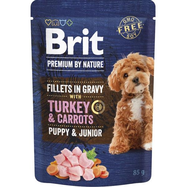 Brit Premium Dog Puppy Fillets Gravy Turkey&Carrots85g